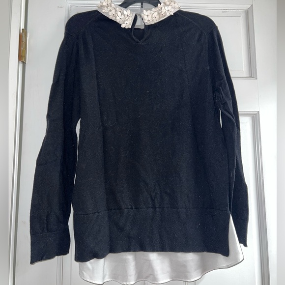 Ted Baker black sweater with embellished collar in size 4 (US size 12) - Picture 6 of 9